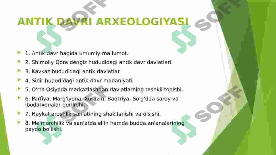 ANTIK DAVR ARXEOLOGIYASI 2