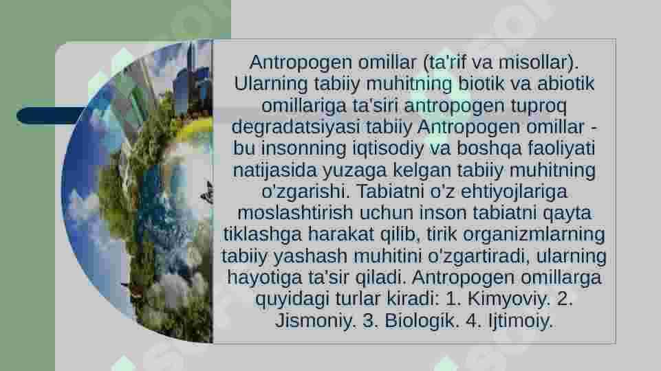 Antropogen omillar 2