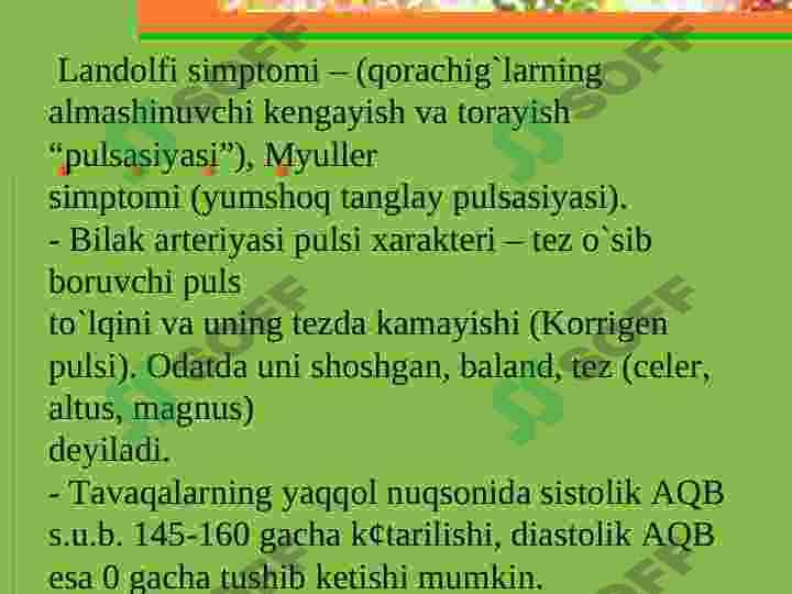 Aorta yetishmovchiligi 8