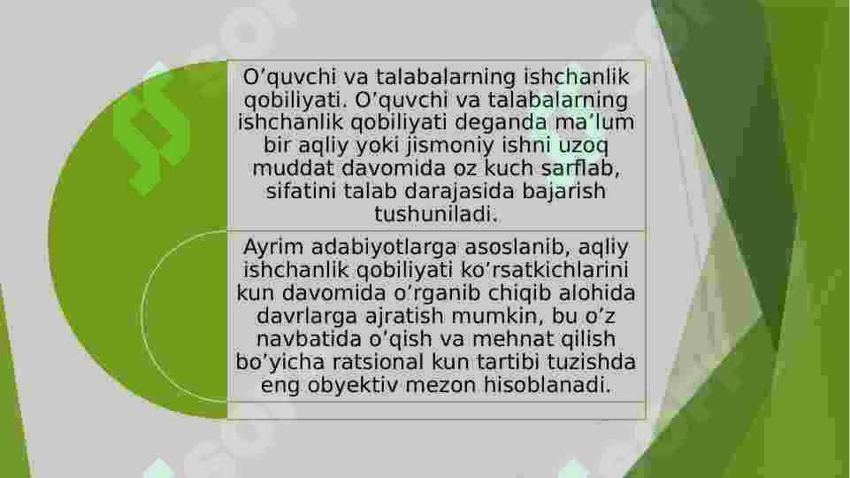 Aqliy ish qobilyatini aniqlash 2