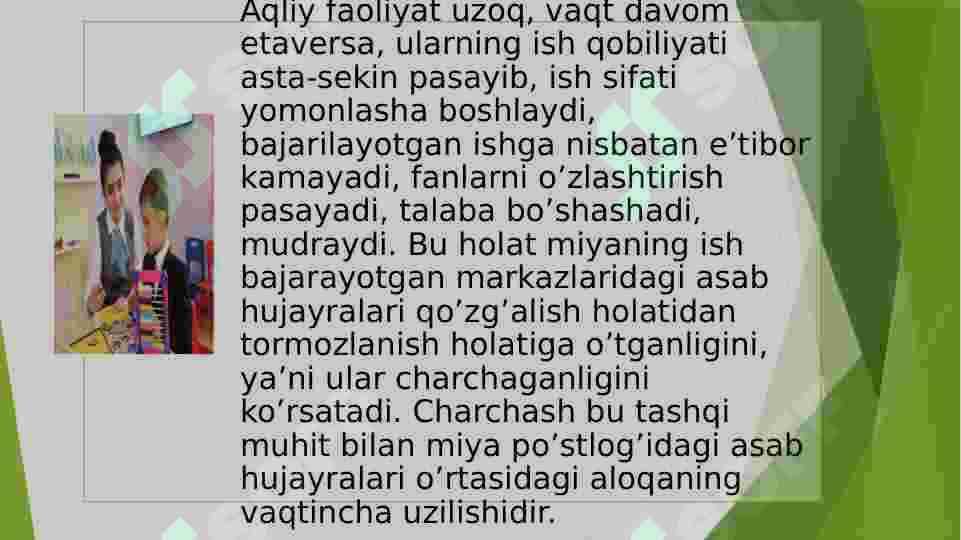 Aqliy ish qobilyatini aniqlash 7