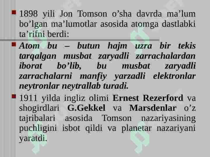 Atom tuzilishi 8