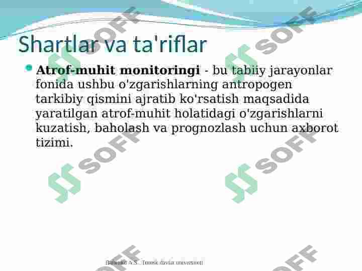 Atrof-muhit monitoringi 2