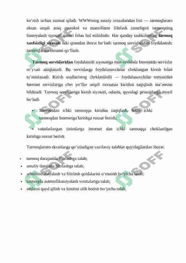 Tarmoqlar aro ekran va uning vazifalari 4