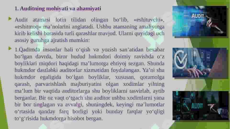 AUDITGA KIRISH 3