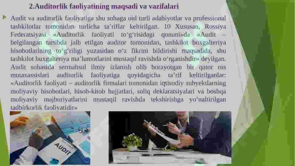 AUDITGA KIRISH 6