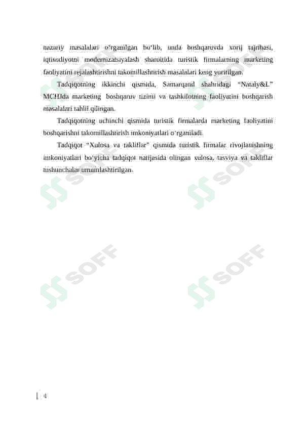 Xizmat ko’rsatish sohasida marketing faoliyatini tashkil etish 4