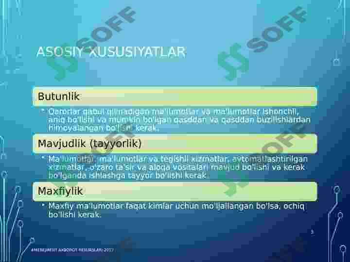 Axborot xavfsizligi 5