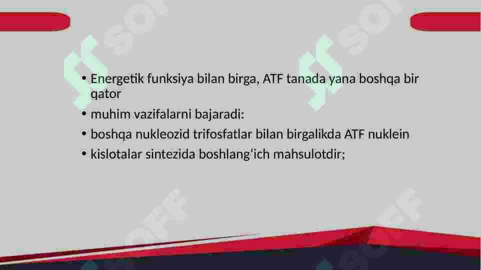 Energiya almashinuvinibg boshqarilishi 5