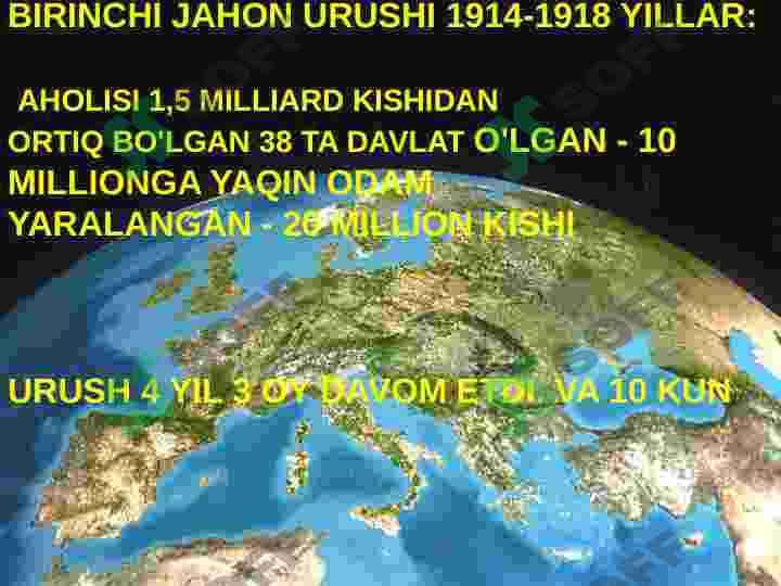 BIRINCHI Jahon Urushi. 3