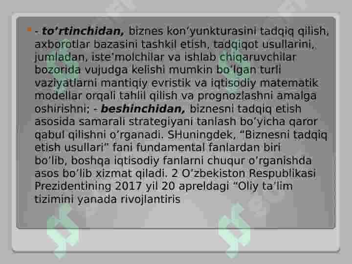 BIZNESNI TADQIQ ETISH 3