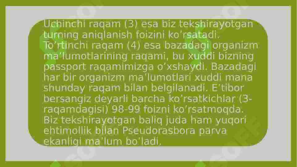 Primer BLAST da ishlash ketma ketligi 8