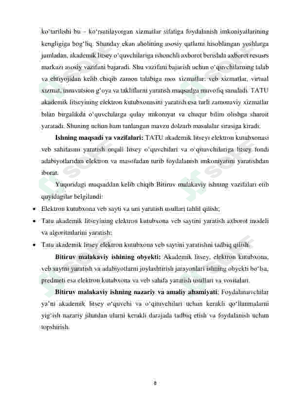TATU akademik litseyining elektron kutubxonasini yaratish 3