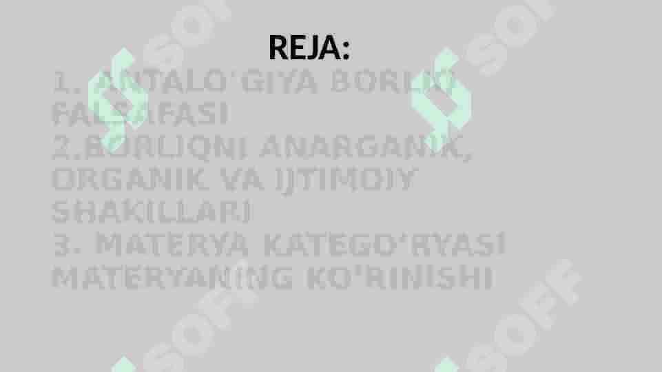 BORLIQ FALSAFASI 3