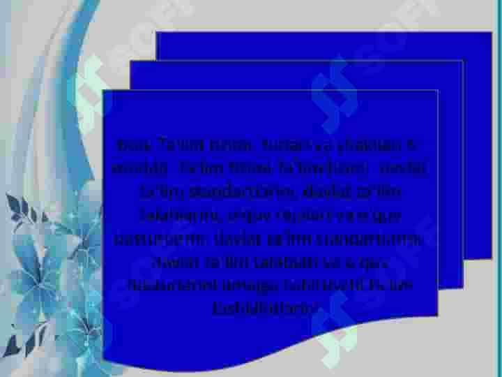 O'zbekiston Respublikasining "Ta'lim to'g'risidagi " qonuni" va uning mohiyati. 3