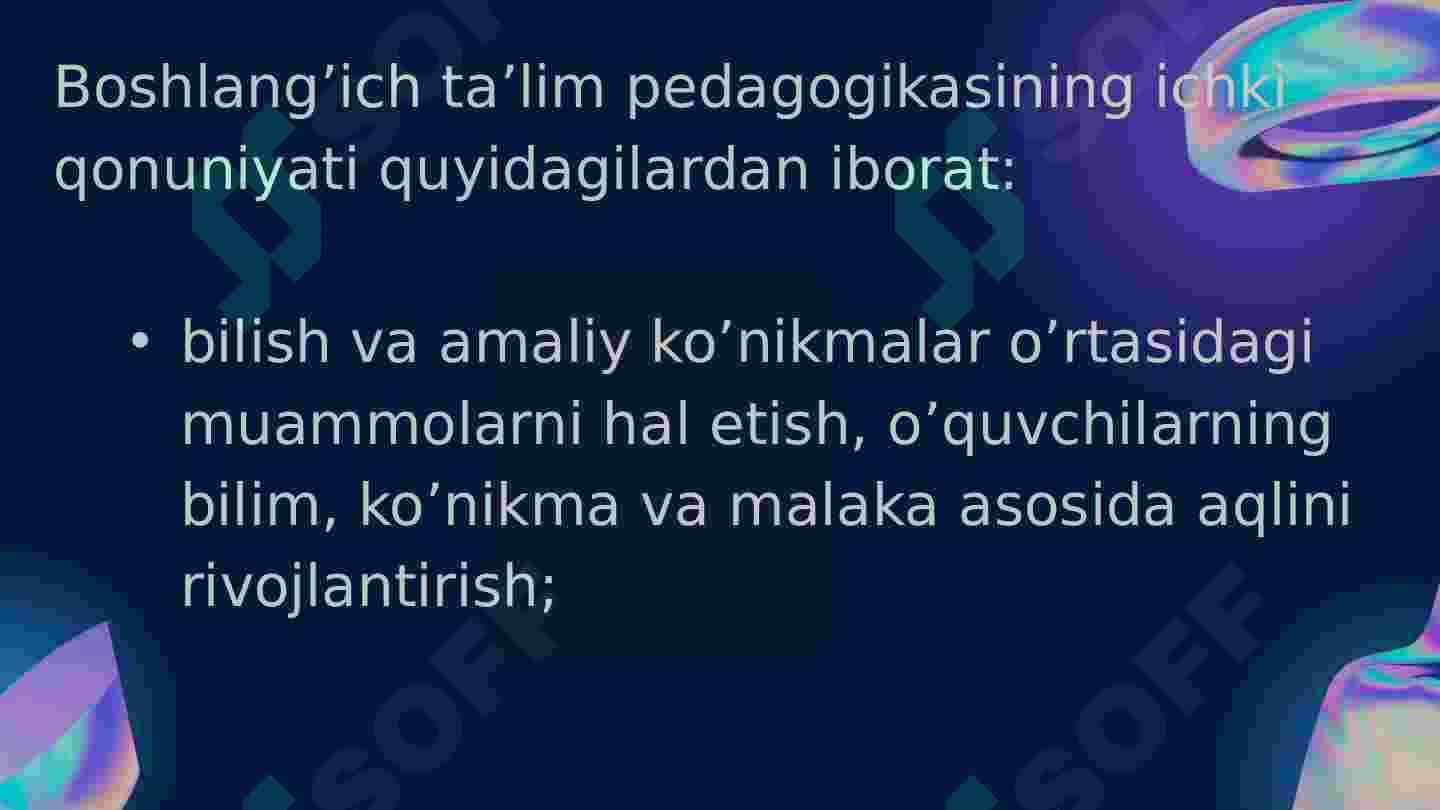 Boshlangʻich taʼlim pedagogikasining umumiy asoslari 5