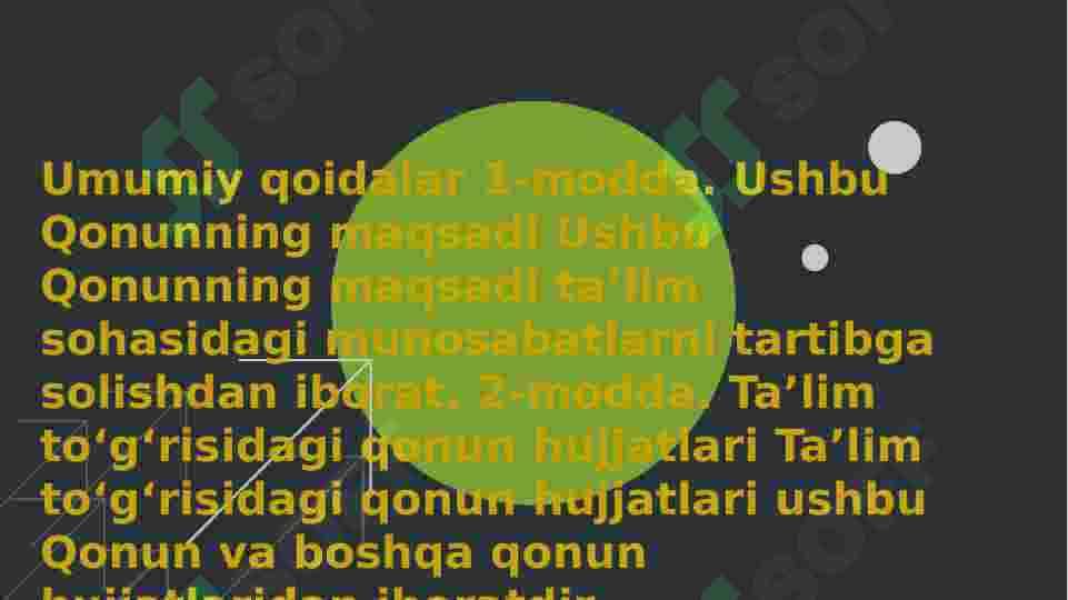 O'zbekiston Respublikasining "Ta'lim to'g'risidagi " qonuni" va uning mohiyati. 2