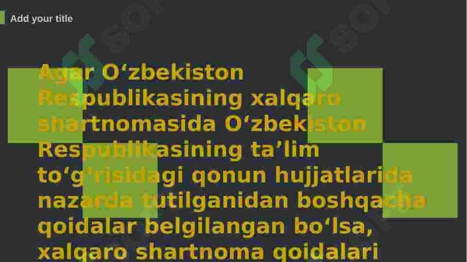O'zbekiston Respublikasining "Ta'lim to'g'risidagi " qonuni" va uning mohiyati. 3
