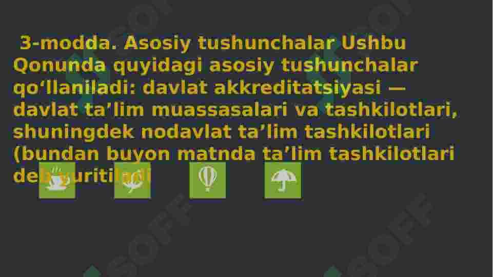 O'zbekiston Respublikasining "Ta'lim to'g'risidagi " qonuni" va uning mohiyati. 4