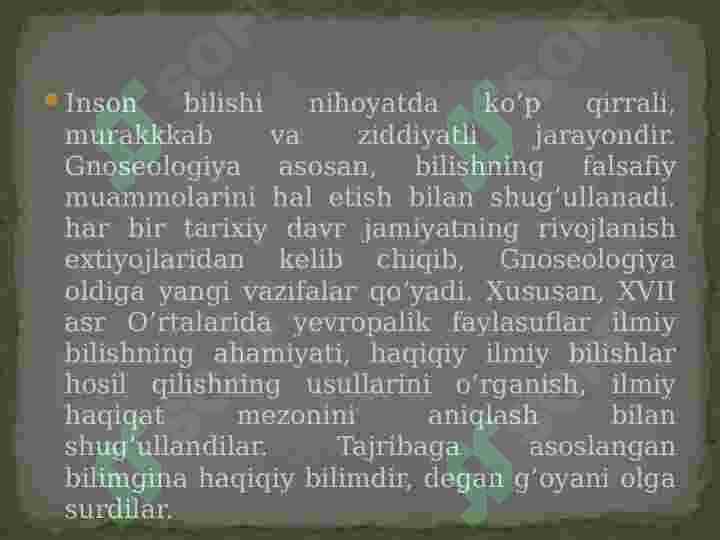 Bilish falsafasi 4