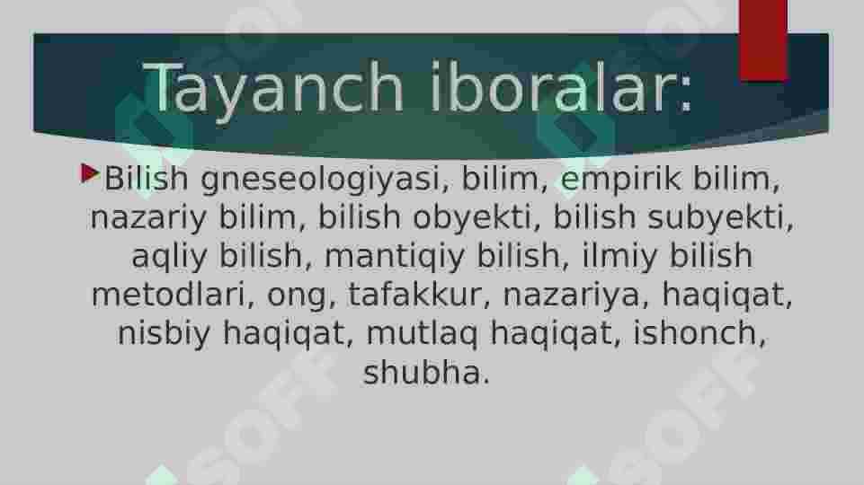 Bilish nazariyasi 3