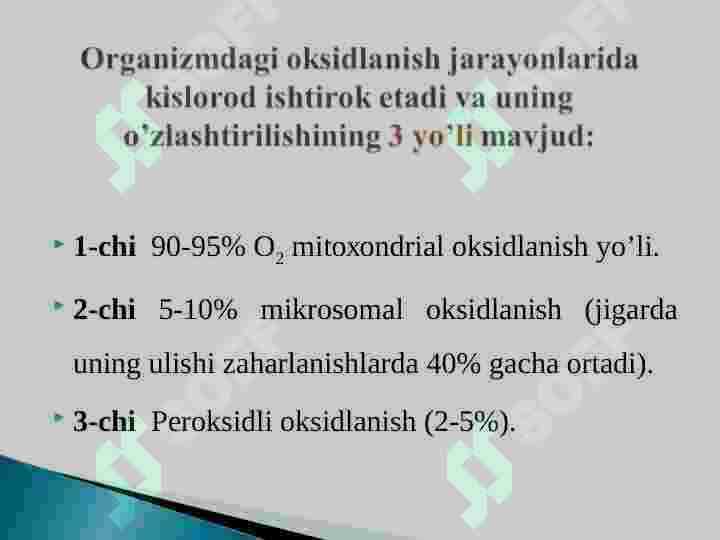 Biologik oksidlanish 2