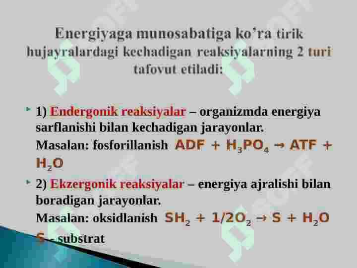 Biologik oksidlanish 3