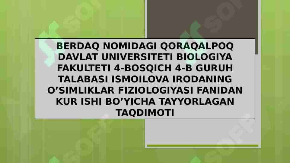 Biologik membranalarning tuzilishi va funksiyalari