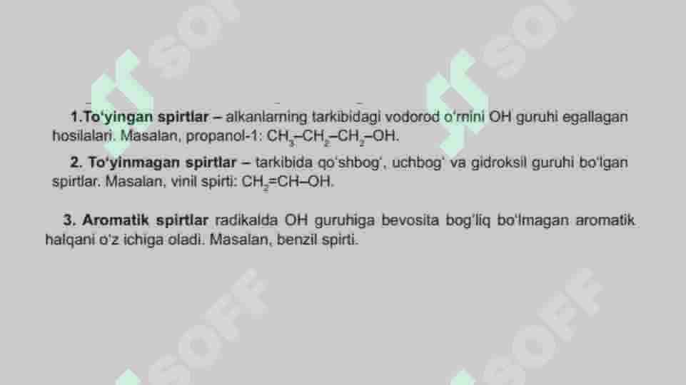 Bir atomli spirtlar 4
