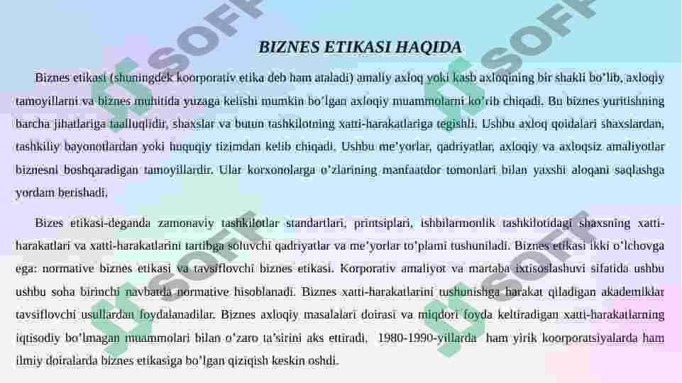 Biznes etikasi haqida 3