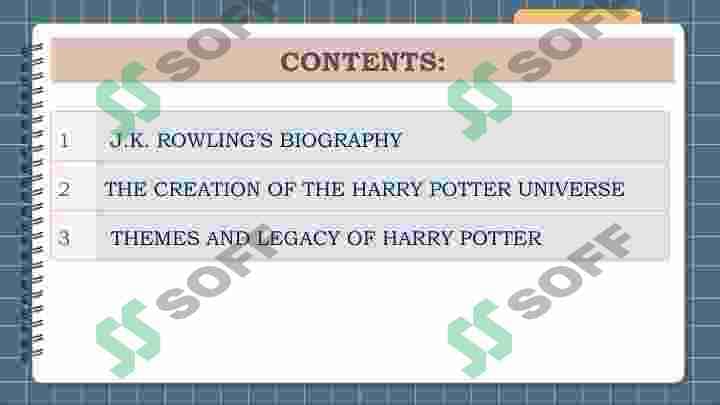 British fantasy fiction in 20th century. (J.K. Rowling) 2