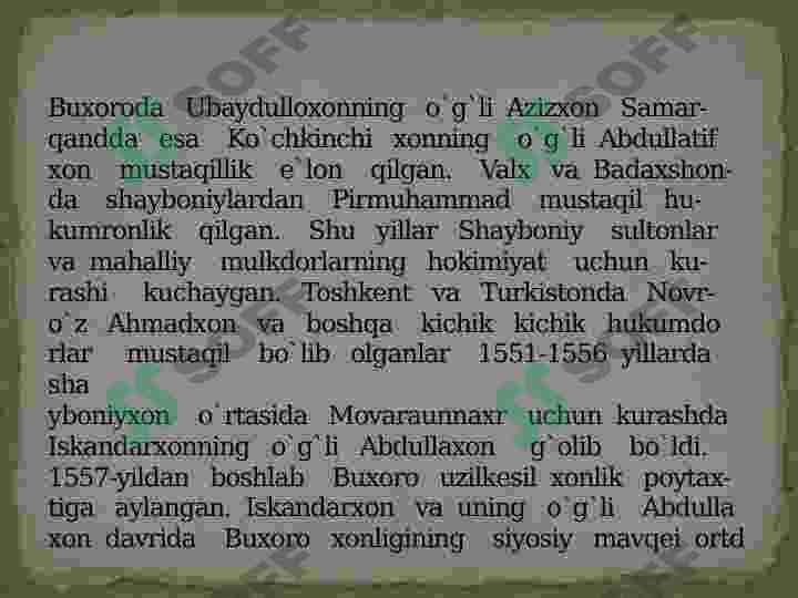 Buxoro xonligi tashkil topishi 4