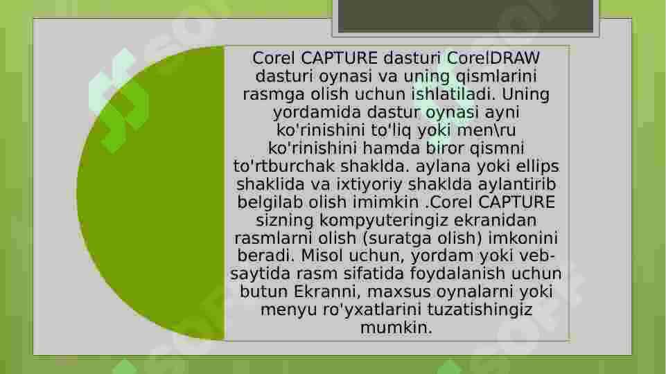 COREL CAPTURE dasturining imkoniyatilari va qoʻllanilishi 3