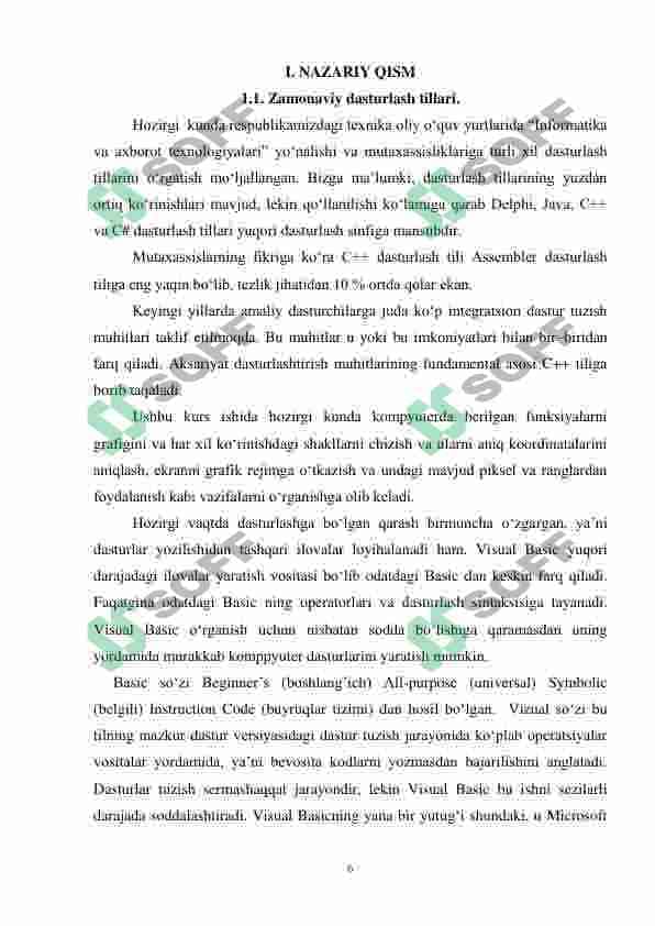 Delphi dasturlash tili 6