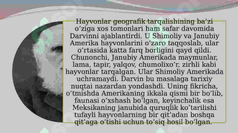 Charlz Darvinning hayoti va faoliyat 8