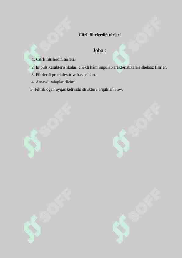 Cifrli filtrler