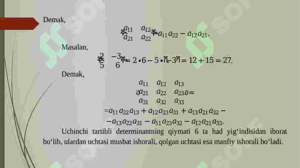Determinantlar 4