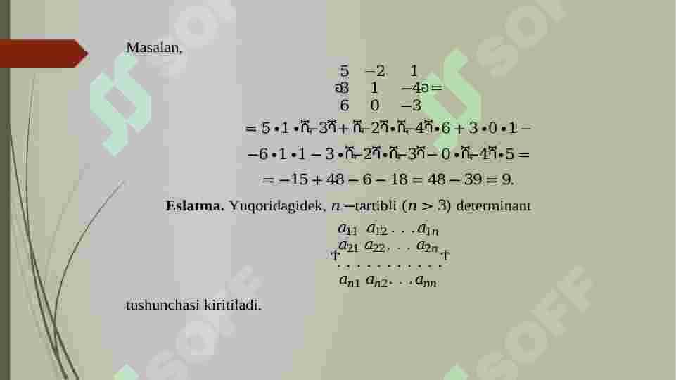 Determinantlar 5