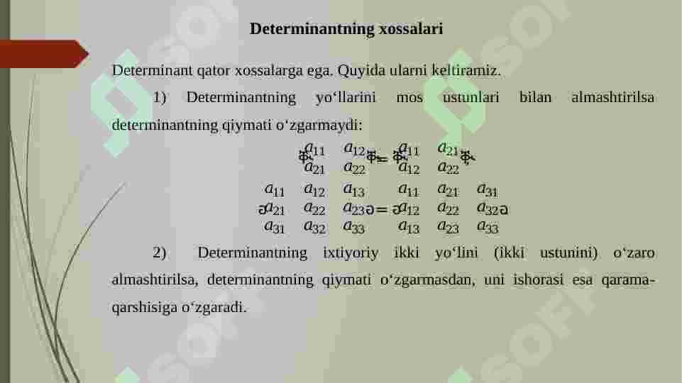 Determinantlar 8