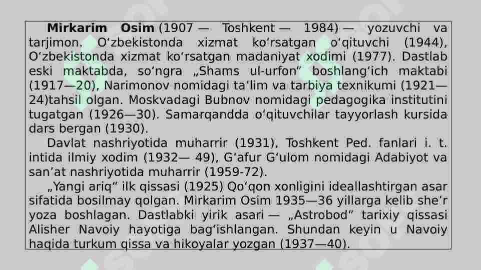 “Mirkarim Osim. Hayoti va ijodi. To‘maris” 4