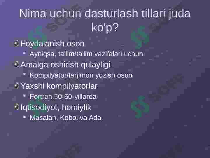 Dasturlash tillari haqida 8