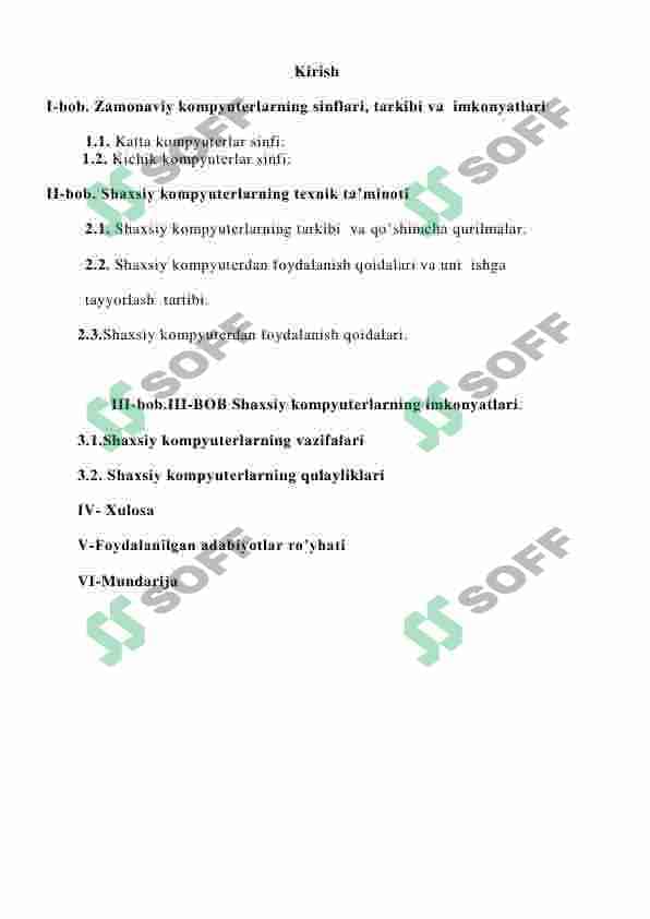 Zamonaviy кompyuterlarning tashqi va ichki qurilmalari 2