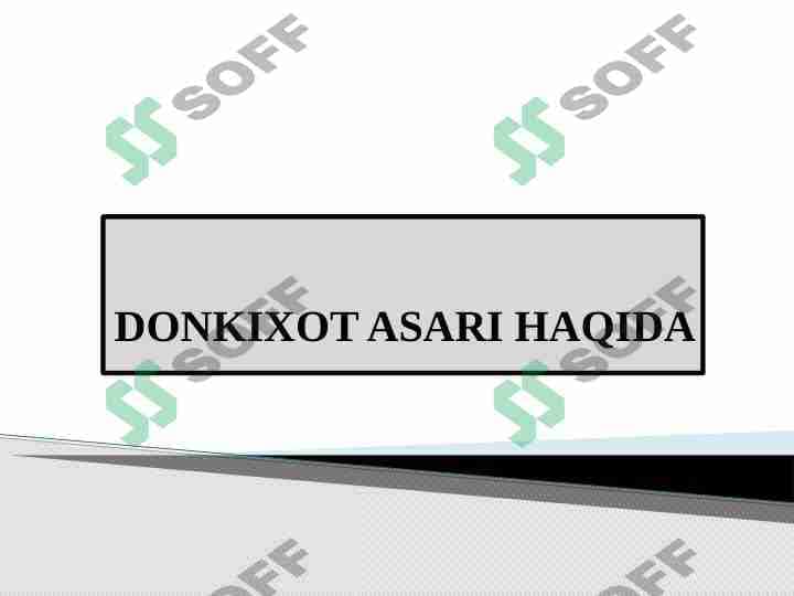 Donkixot asari haqida 1