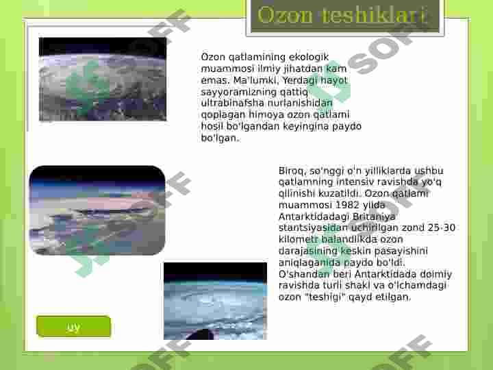 Dunyodagi ekologik muammo. 2