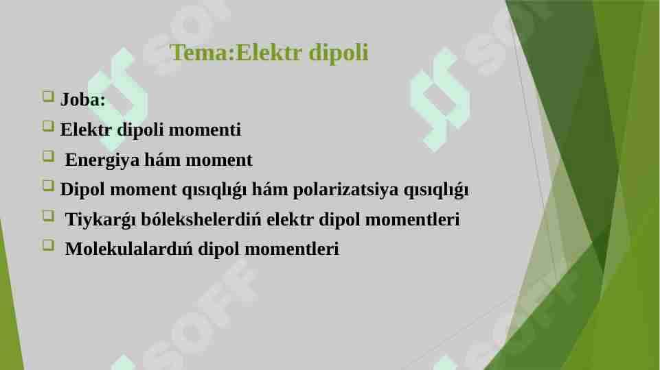 Elektr dipoli