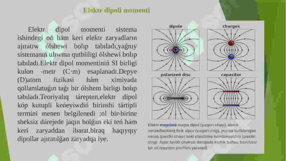 Elektr dipoli 2