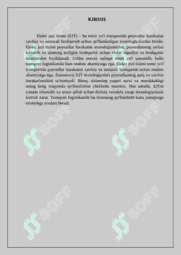 Elektr jezl tizimida poyezdlar harakati 3