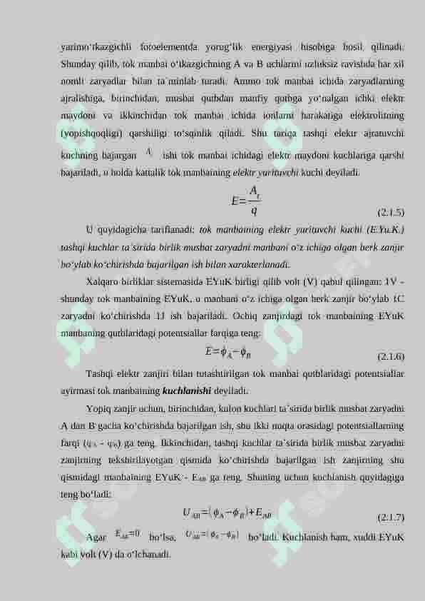 ELEKTR KATTALIKLAR 4