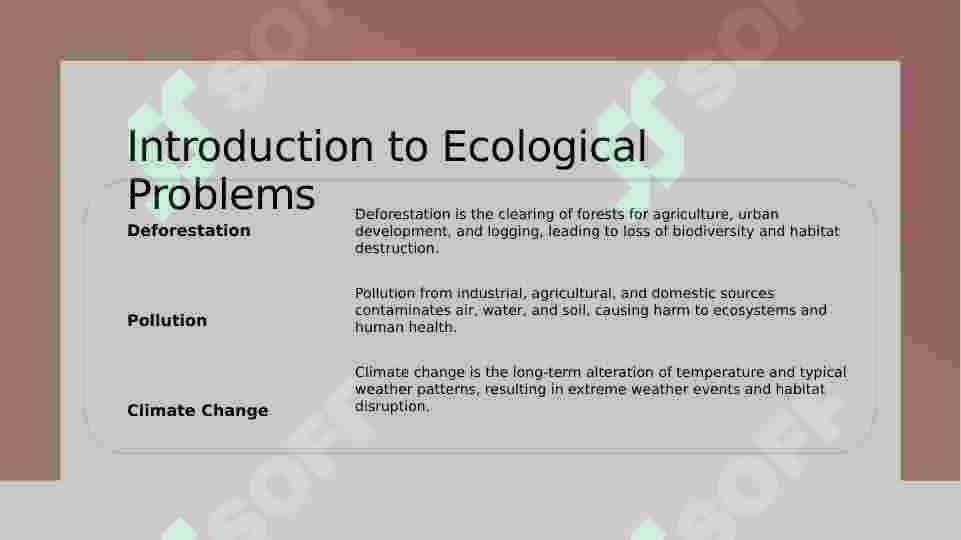 Ecological problems 2