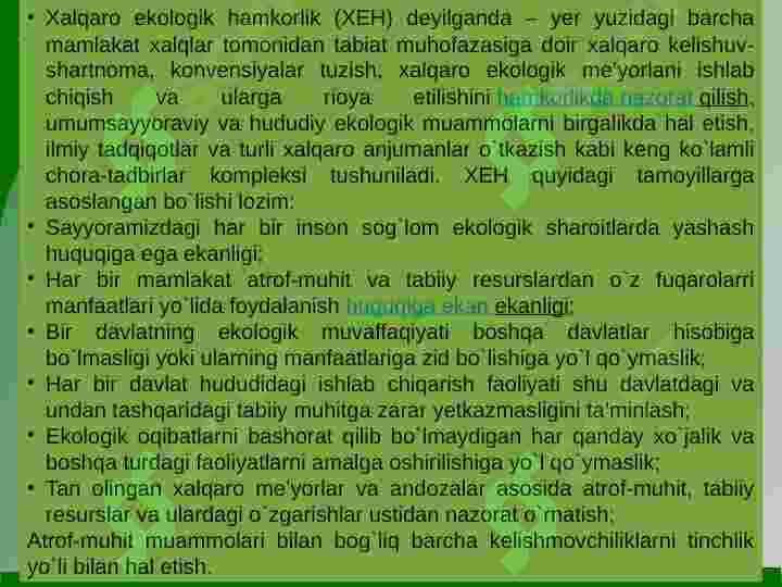 Ekologik xavfsizlik va barqaror rivojlanish 5